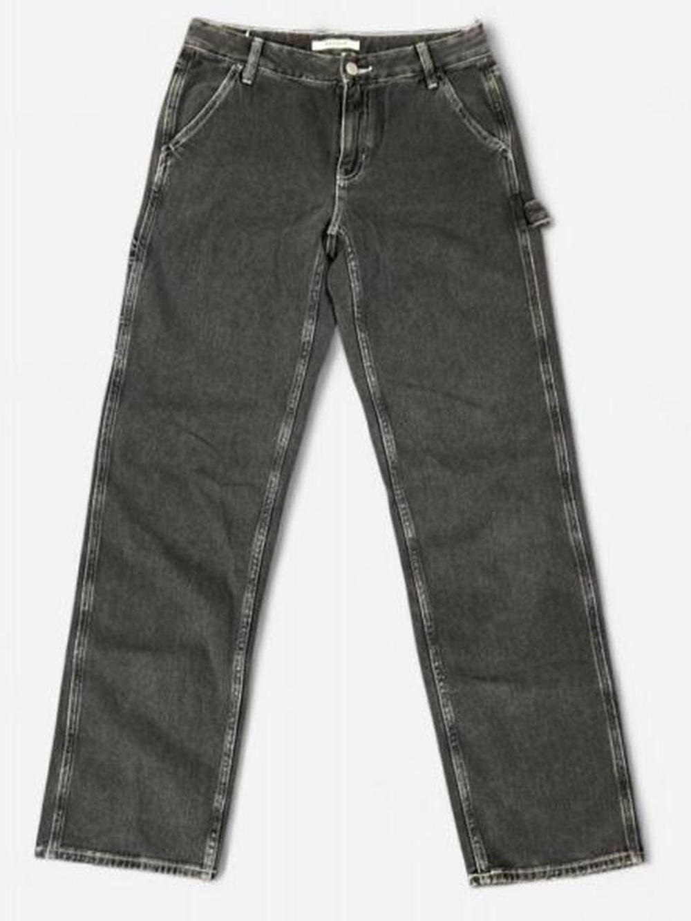 PacSun Women's Straight-Leg Jeans in Washed Charcoal